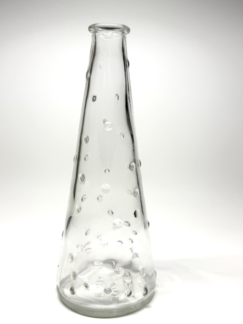 IKEA Bud Vase Emma Dafnäs Clear Glass Hobnail Bubble Retro Minimalist 7.25" high